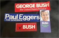 Vintage Political Stickers & Pamphlet