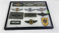 Vintage German Military Patches With Display