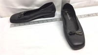 F13) WOMENS BLACK SLIDE ON SHOES, SIZE 8.5,