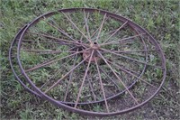 2 Matching Iron Wagon Wheels 54"