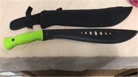14” machete knife with sheath