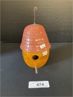 Signed & Dated Huber Haus Redware Birdhouse.