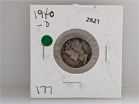 1940-D 90% Silv Mercury Dime