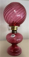 Antique Cranberry Miniature Lamp