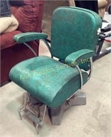 Rayette Turquoise floral Salon Chair, reclining