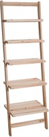 5-Tier Decorative Leaning Ladder Shelf