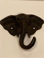 Cast Iron Elephant Head Hook