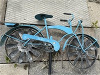 Blue Bicyle High Ornament with Stake