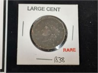 RARE 1838 Large Cent