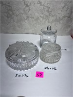 Vtg Vanity Glass Containers