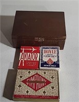 Vintage Poker Set with Cards