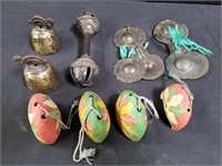 Group of bells and rattles