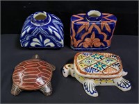 Group of pottery items