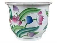 Vintage Hand Painted Ceramic Flower Pot Planter