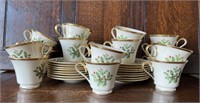 16 Lenox Holiday Cups & Saucers