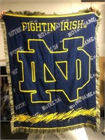 Fighting Irish Notre Dame Fringe Blanket 60”x72”
