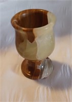 Natural Banded Green Onyx Mini Goblet