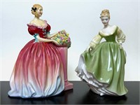 Pair of Royal Doulton Lady Figurines