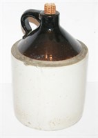 Two Tone Stoneware Handle Jug,