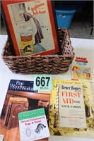 Basket, Books & Framed Artwork (B1)