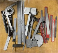 Lot of Various Machinist Rules, Measuring Tools