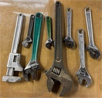Lot of Adjustable Wrenches