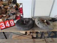 PAIR OF WHEEL BARROW TIRES WITH RIMS