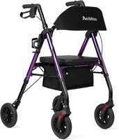 Rollator Walker 8 Wheels with Seat  Purple