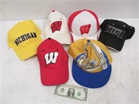Lot of Sports Hats - Wisconsin Badgers,