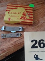 Canasta set, openers (one Gibbons)