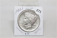 1921-XF Peace Dollar