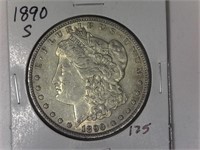 1890-S Morgan Silver Dollar