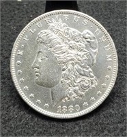 1880-O Morgan Silver Dollar, BU+