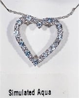 S. Silver Heart Shaped Necklace