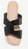 OLD NAVY FAUX LEATHER STRAP SANDALS - SIZE 6