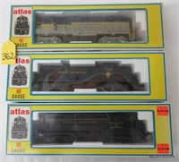 3 Atlas Diesels, OB: D&H, N&W, WM