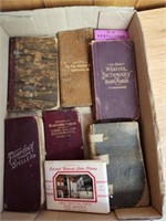 Lot small ledgers, sellers, 1873 Bible, ect