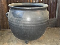 Cauldron Style Pottery Planter AS IS