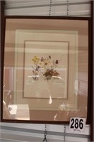 Framed Matted Floral (22"W x 26"H) (U236)