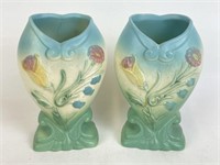 Pair of Hull Pottery Vases