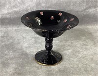 5" Amethyst Glass Compote