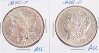 Coin 2 Morgan Silver Dollars 1890-P & 1898-P