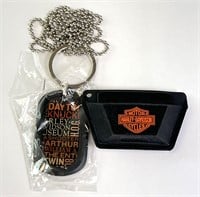 Vintage Harley Key Chain/Foam Ear Plugs/ Case