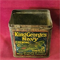 King George's Navy Chewing Tobacco Tin