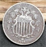 1866 Shield Nickel, G