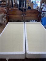 King Bed w/Box Spring Rails Headboard 78"