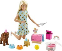 (N) Barbie Puppy Party Doll and Playset, Blonde Do