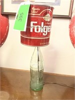 Coca-Cola tramp Art lamp