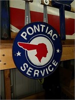 Pontiac service sign. Modern Repro, marked