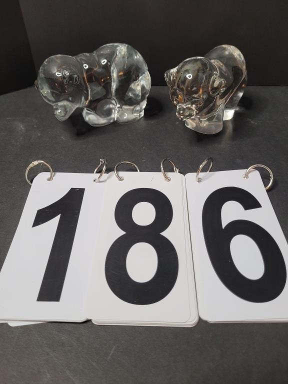 2 - New Martinsville Glass Baby Bears